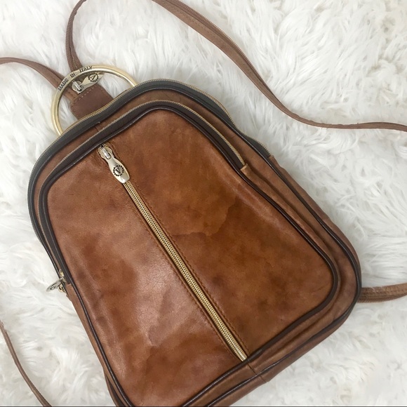 Valentina Handbags - Valentina Retro Italian Leather Backpack